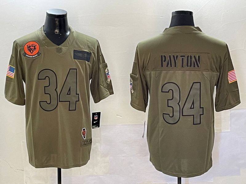 Men Chicago Bears #34 Payton Green 2024 Nike Limited NFL Jersey style 01081